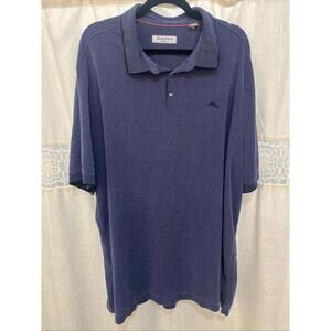 Tommy Bahama Islandzone Men's 3XLT Tall Navy Blue Short Sleeve Polo Shirt